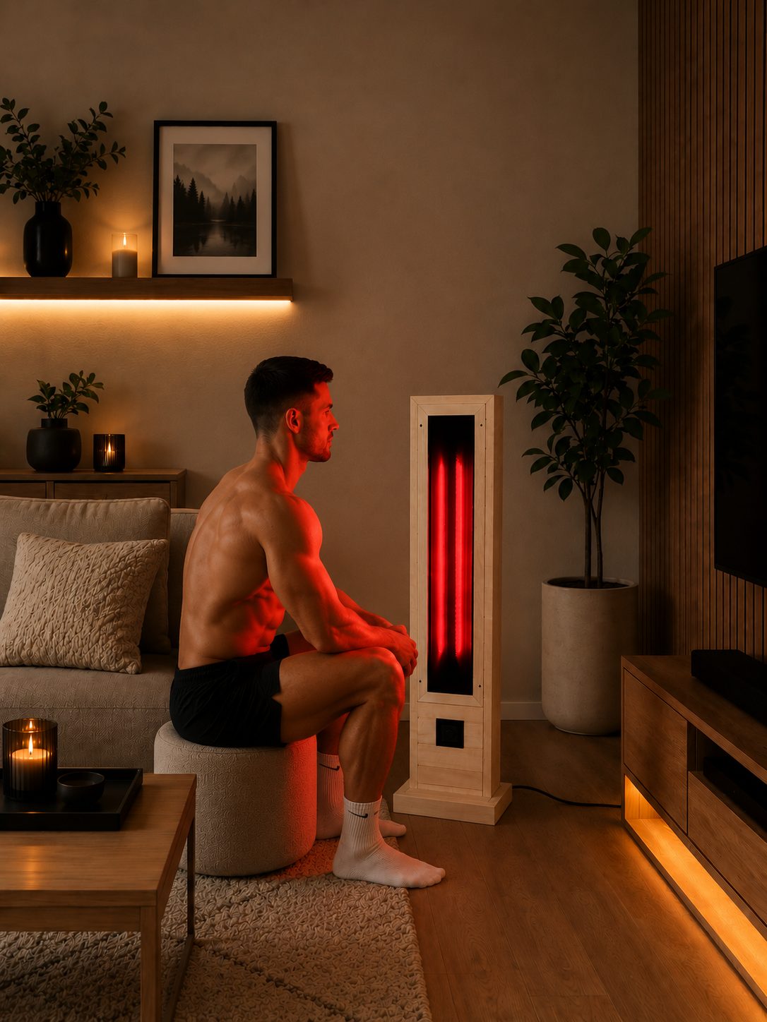 Prenosná infrasauna InfraGO v obývačke