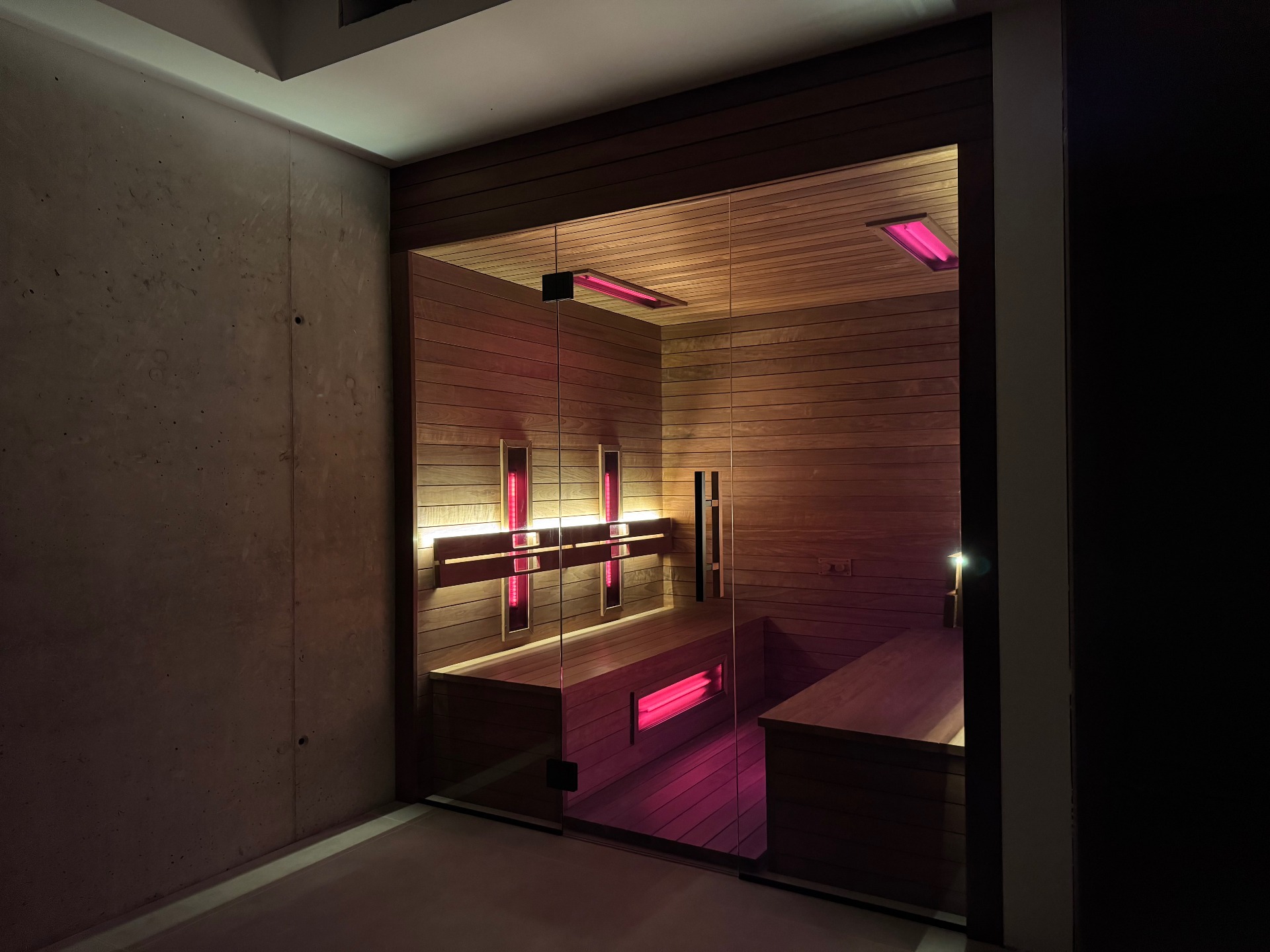 Infrasauna s ambientným osvetlením